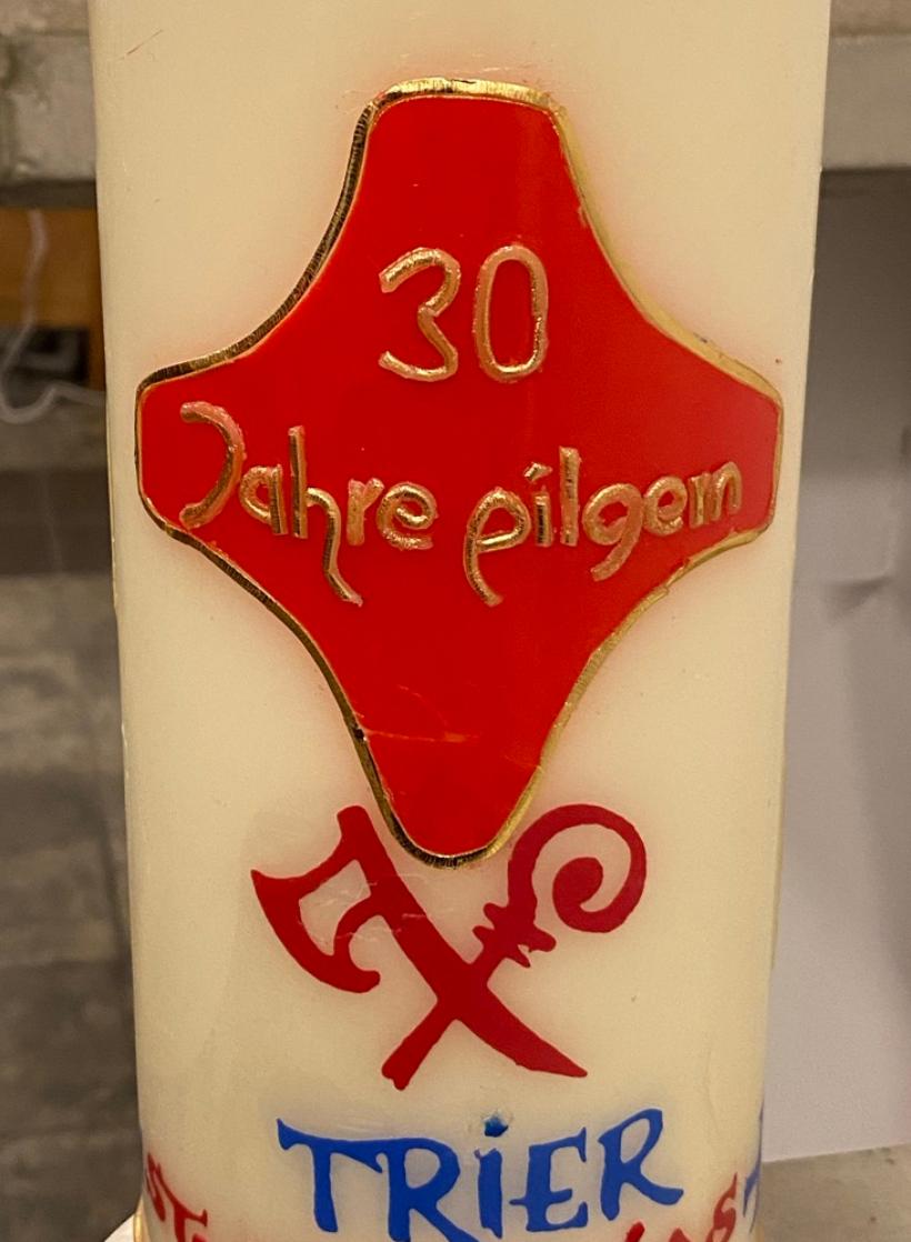 Pilgerkerze zum 30-jährigen Jubiläum